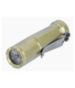 Laulima Metal Craft Todai Flashlight Tumbled Brass 4000K Neutral White LED LMC-059