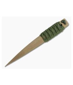 M. Strider Knives Bronze ATS-34 Nail 6.13" Cord Wrapped Fixed Blade