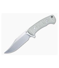 Hinderer Ranch Bowie Stonewashed CPM-3V Green Micarta Fixed Blade 0649