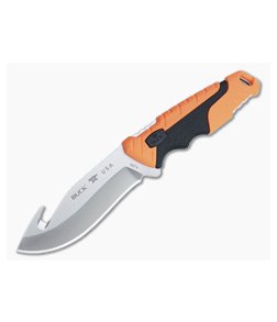Buck Pursuit Pro Large Guthook S35VN Drop Point Orange Fixed Blade Hunting Knife 0657ORG
