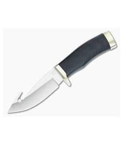 Buck Zipper Gut Hook Black Rubber Handles Fixed Blade 0691BKG