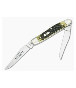 Case Family Set Engraved Olive Green Bone Muskrat