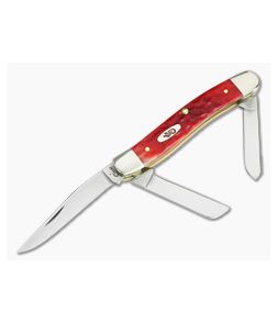 Case Medium Stockman Dark Red Jigged Bone CV 06999