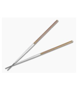 Foltsum 2-Piece Titanium Chopsticks Bronze Satin