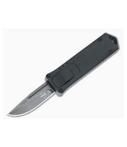 Boker Plus USB OTF Black Stonewashed D2 Black Aluminum Double Action Small OTF Automatic 06EX270