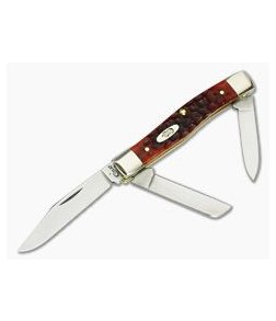 Case Medium Stockman Chestnut Jigged Bone 07008