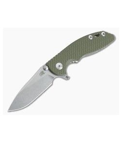 Hinderer XM-18 3" Skinny Slicer Liner Lock Stonewashed 20CV OD Green G10 Tri-Way Pivot Flipper