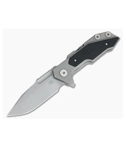 Hinderer Knives Full Track Spanto Working Finish S35VN Black G10 Tri-Way Pivot Flipper