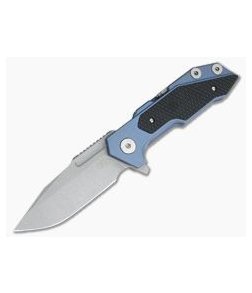 Hinderer Knives Full Track Spanto Working Finish S35VN Battle Blue Black G10 Tri-Way Pivot Flipper