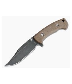 Hinderer Ranch Bowie Battle Black CPM-3V Natural Micarta Fixed Blade