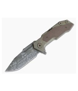 Hinderer Knives Full Track Spanto S35VN Battlefield Pickup FDE G10 Tri-Way Pivot Flipper