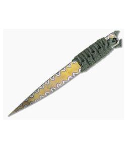 M. Strider Knives Flamed Titanium Nail 5.06" Cord Wrapped Fixed Blade