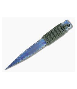 M. Strider Knives Flamed Titanium Nail 5.56" Cord Wrapped Fixed Blade
