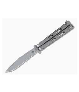 Hinderer Knives Nieves Titanium Balisong Working Finish S35VN Spanto