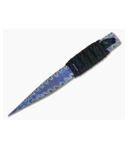 M. Strider Knives Flamed Titanium Nail 4.81" Cord Wrapped Fixed Blade
