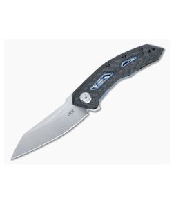 Zero Tolerance 0762 Satin 20CV Carbon Fiber Blue Titanium TDS Sub-frame Lock KVT Flipper