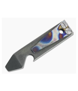 Ti Survival Exo Pry Titanium Pry Bar and Bottle Opener w/ Random Flamed Clip