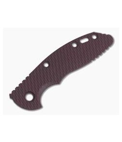 Hinderer Knives XM-18 3" Textured Burgundy Canvas Micarta Handle Scale 0787