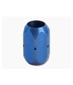 Ti Survival Titanium Lanyard Bead Hex Blue Anodized 079