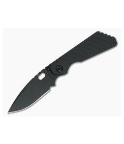 M. Strider Knives SMF Black DLC 20CV Grooved Aluminum Flamed Titanium