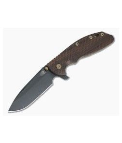 Hinderer XM-24 4" Vintage Series Parkerized O1 Spear Point Textured Walnut Battle Green Tri-Way Pivot Flipper 0815