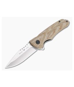 Buck Sprint Pro Flipper Satin S30V Natural Canvas Micarta Folder 0841TNS