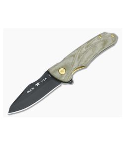 Buck Legacy Sprint Ops Pro LTD Black S45VN Green Micarta Flipper 0842GRSLE