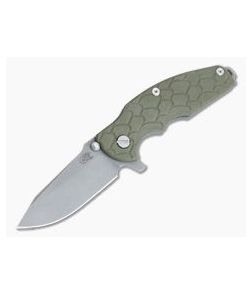 Hinderer Knives Jurassic Working Finish S35VN Spear Point Scaled OD Green G10 Tri-Way Pivot Flipper 0855