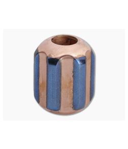 Ti Survival Titanium Copper Hex XXL Lanyard Bead Polished Blue Anodized