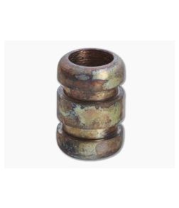 Ti Survival Grooved Copper Lanyard Bead Patina Finish 087