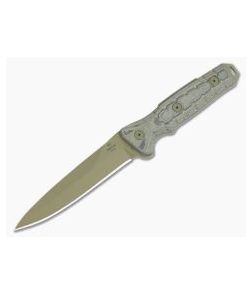 Buck GCK Spear Point Coyote Tan Cerakote 5160 Micarta Combat and Survival Fixed Blade 0891BRS1