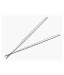 Foltsum 2-Piece Titanium Chopsticks Raw Finish