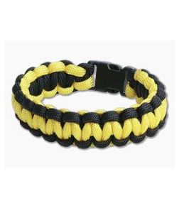 Paracord Bracelet Black and Yellow Medium