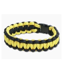 Paracord Bracelet Black and Yellow Large
