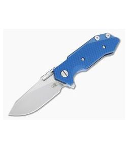 Hinderer Knives Half Track Slicer 20CV Stonewashed Blue Blue G10 Tri-Way Flipper