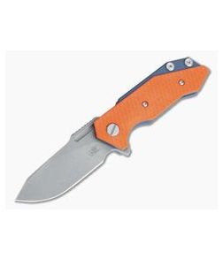 Hinderer Knives Half Track Slicer 20CV Battle Blue Orange G10 Tri-Way Flipper