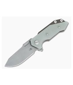 Hinderer Knives Half Track Slicer 20CV Battle Bronze Jade Green G10 Tri-Way Flipper