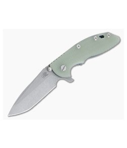 Hinderer XM-18 3.5" Working Finish S45VN Spanto Jade G10 Battle Blue Tri-Way Flipper 0994