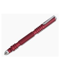 Hinderer Knives Investigator Pen Spiral Aluminum Matte Red
