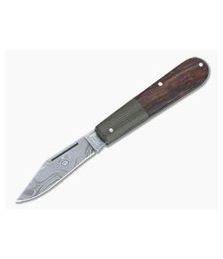 Boker Solingen Barlow Integral Leopard Damascus Micarta Ironwood Slip Joint 100501DAM