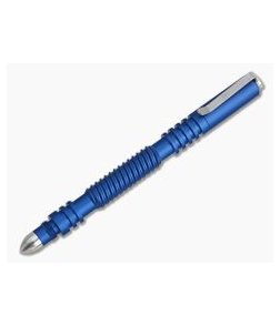 Hinderer Knives Investigator Pen Spiral Aluminum Matte Blue