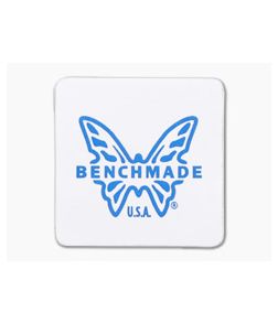 Benchmade White and Blue Butterfly Logo 1x1 Sticker 100931F