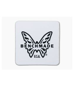 Benchmade White and Black Butterfly Logo 1x1 Sticker 100933F