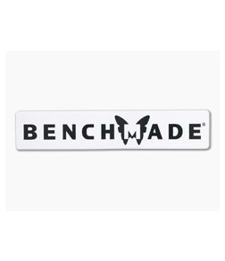 Benchmade White and Black Wordmark Sticker 100937F