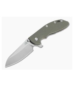 Hinderer XM-24 Sheepsfoot Stonewashed 20CV OD Green G10 Bronze Tri-Way Pivot Flipper