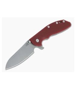 Hinderer XM-24 Sheepsfoot Working Finish 20CV Red G10 Tri-Way Pivot Flipper