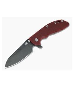 Hinderer XM-24 Sheepsfoot Battle Black DLC 20CV Red G10 Tri-Way Pivot Flipper