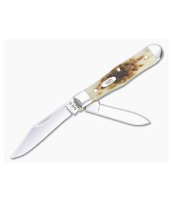 Case Swell Center Jack Small Tru-Sharp Amber Bone Peach Seed Jig Slip Joint Folder 10729