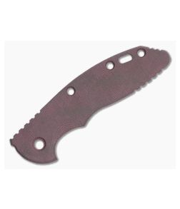 Hinderer Knives XM-18 3.5" Handle Scale Smooth Burgundy Canvas Micarta