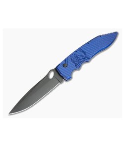 Piranha P10 Predator Tactical PVD S30V Blue Button Lock Automatic